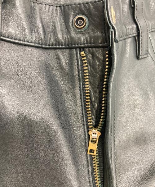 LEE（リー）LEE (リー) レザーパンツ ブラック サイズ:34の古着・服飾アイテム