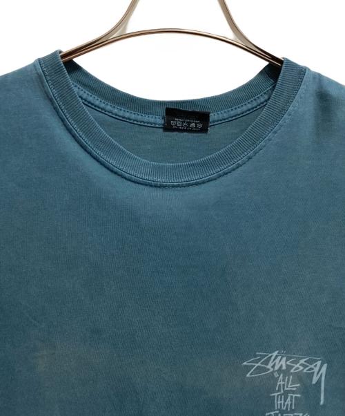 stussy（ステューシー）stussy (ステューシー) トランペットマンプリントTシャツ グリーン サイズ:Sの古着・服飾アイテム