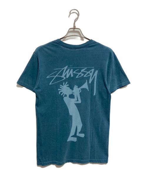 stussy（ステューシー）stussy (ステューシー) トランペットマンプリントTシャツ グリーン サイズ:Sの古着・服飾アイテム