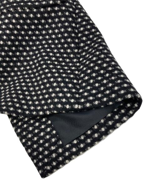 PRADA（プラダ）PRADA (プラダ) ツイードコート ブラック×ホワイト サイズ:40の古着・服飾アイテム