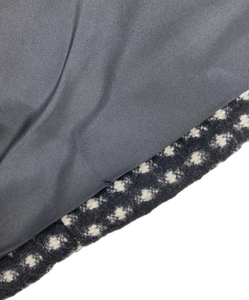 PRADA（プラダ）PRADA (プラダ) ツイードワンピース ブラック×ホワイト サイズ:40Sの古着・服飾アイテム