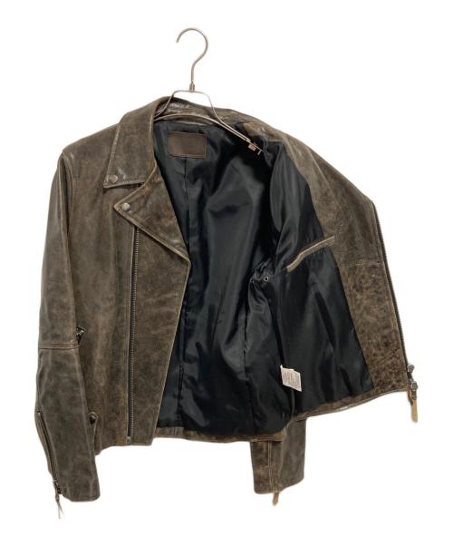 Liugoo Leathers（リューグーレザーズ）Liugoo Leathers (リューグーレザーズ) ライダースジャケット ブラック サイズ:Lの古着・服飾アイテム