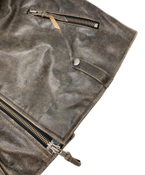 Liugoo Leathers（リューグーレザーズ）Liugoo Leathers (リューグーレザーズ) ライダースジャケット ブラック サイズ:Lの古着・服飾アイテム