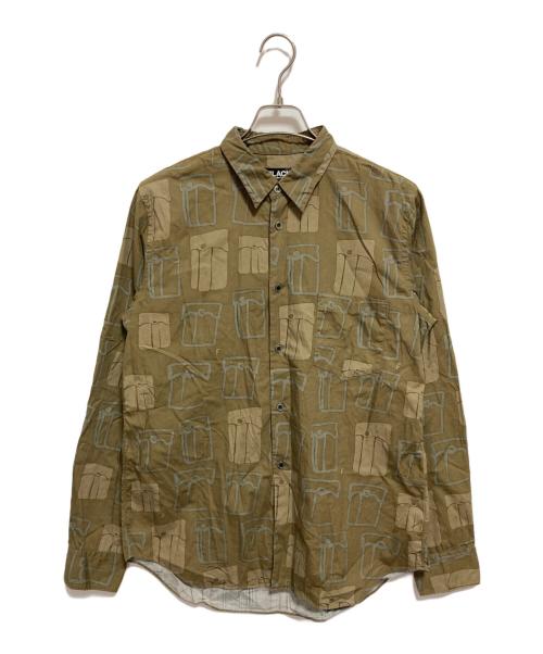 BLACK COMME des GARCONS（ブラックコムデギャルソン）BLACK COMME des GARCONS (ブラックコムデギャルソン) 総柄シャツ オリーブ サイズ:Lの古着・服飾アイテム