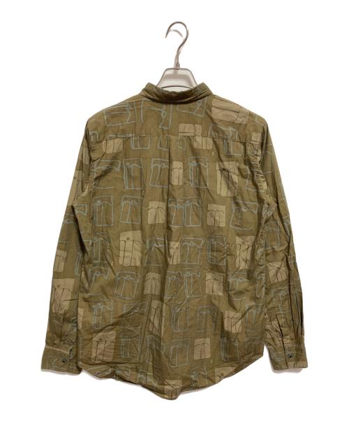 BLACK COMME des GARCONS（ブラックコムデギャルソン）BLACK COMME des GARCONS (ブラックコムデギャルソン) 総柄シャツ オリーブ サイズ:Lの古着・服飾アイテム
