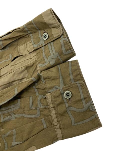 BLACK COMME des GARCONS（ブラックコムデギャルソン）BLACK COMME des GARCONS (ブラックコムデギャルソン) 総柄シャツ オリーブ サイズ:Lの古着・服飾アイテム