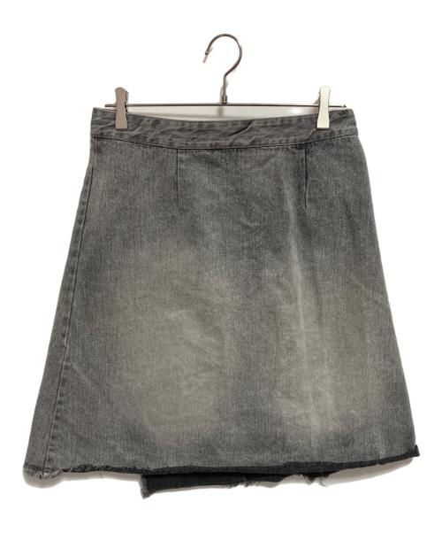 GRANCY（グランシー）GRANCY (グランシー) フリンジデザインデニムスカート グレー サイズ:Mの古着・服飾アイテム