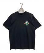 stussyステューシー）の古着「Skull Cres Tシャツ」｜ブラック