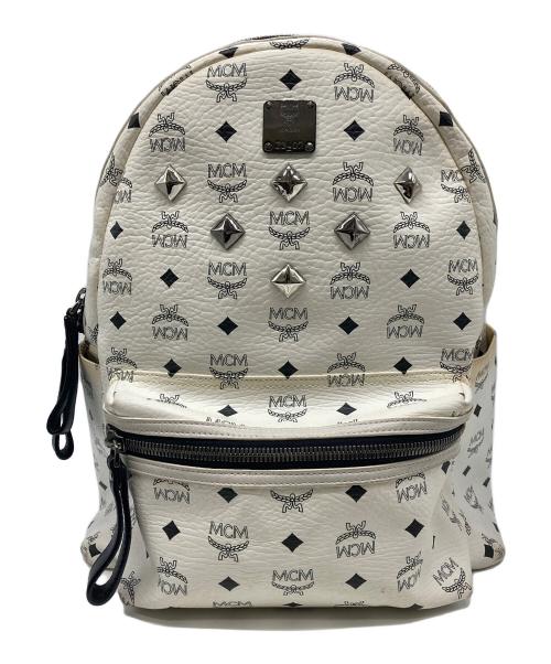 MCM（エムシーエム）MCM (エムシーエム) スタッズリュック ホワイトの古着・服飾アイテム