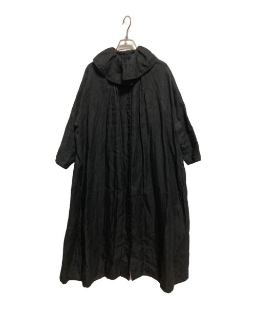 DOUBLE MAISON（ドゥーブルメゾン）DOUBLE MAISON (ドゥーブルメゾン) リネンワンピース ブラック サイズ:FREEの古着・服飾アイテム