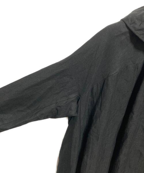 DOUBLE MAISON（ドゥーブルメゾン）DOUBLE MAISON (ドゥーブルメゾン) リネンワンピース ブラック サイズ:FREEの古着・服飾アイテム