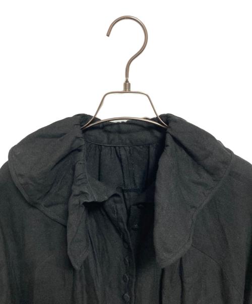 DOUBLE MAISON（ドゥーブルメゾン）DOUBLE MAISON (ドゥーブルメゾン) リネンワンピース ブラック サイズ:FREEの古着・服飾アイテム