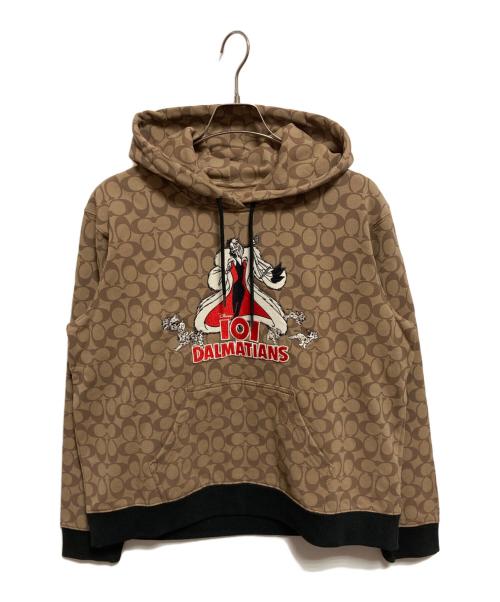 COACH（コーチ）COACH (コーチ) Disney (ディズニー) シグネチャー 101 ダルメシアン フーディー N/A ベージュ サイズ:Mの古着・服飾アイテム