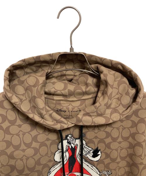 COACH（コーチ）COACH (コーチ) Disney (ディズニー) シグネチャー 101 ダルメシアン フーディー N/A ベージュ サイズ:Mの古着・服飾アイテム