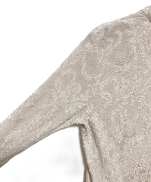 MURRAL（ミューラル）MURRAL (ミューラル) Snowflake jacquard velor top ベージュ サイズ:1の古着・服飾アイテム