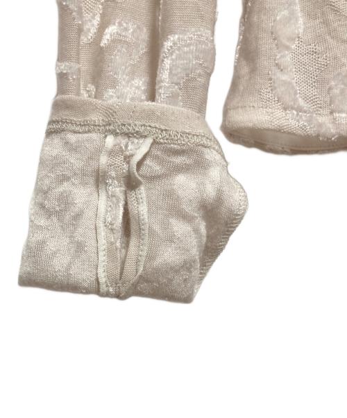 MURRAL（ミューラル）MURRAL (ミューラル) Snowflake jacquard velor top ベージュ サイズ:1の古着・服飾アイテム