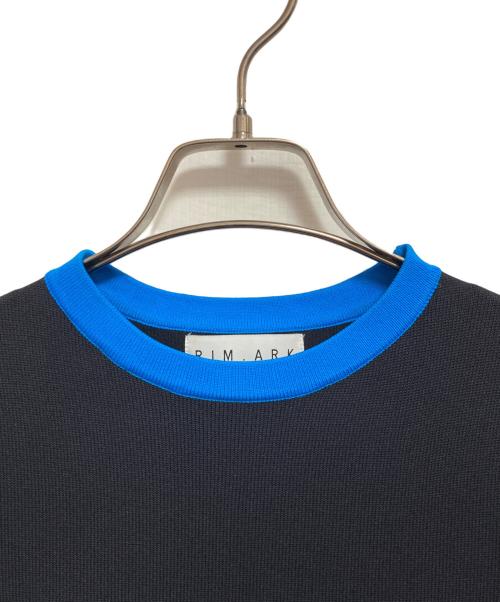 RIM.ARK（リムアーク）RIM.ARK (リムアーク) Curve line sleeve knit OP ネイビー サイズ:36の古着・服飾アイテム
