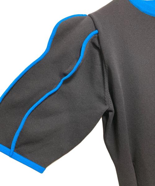 RIM.ARK（リムアーク）RIM.ARK (リムアーク) Curve line sleeve knit OP ネイビー サイズ:36の古着・服飾アイテム
