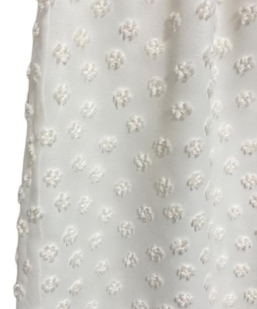 ASTRAET（アストラット）ASTRAET (アストラット) ドットジャガードタイトスカート ホワイトの古着・服飾アイテム
