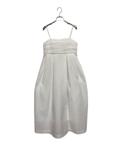 UNITED ARROWS TOKYO（ユナイテッドアローズトウキョウ）UNITED ARROWS TOKYO (ユナイテッドアローズトウキョウ) エアリージャカード コクーンワンピース ホワイト サイズ:36の古着・服飾アイテム