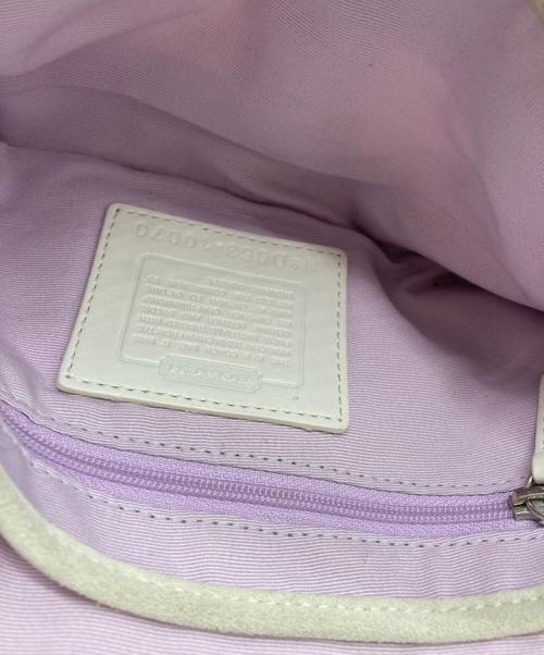 COACH（コーチ）COACH (コーチ) ツイードワンハンドルハンドバッグ ベージュ×イエローの古着・服飾アイテム