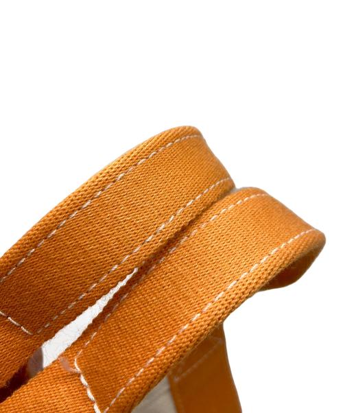 HERMES（エルメス）HERMES (エルメス) ボラボラPM キャンバストートバッグ アイボリー×オレンジの古着・服飾アイテム