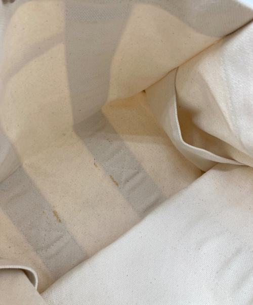 HERMES（エルメス）HERMES (エルメス) ボラボラPM キャンバストートバッグ アイボリー×オレンジの古着・服飾アイテム