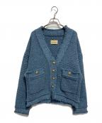 Curensologyカレンソロジー）の古着「ツイーディ ヤーン カーディガン」｜ブルー