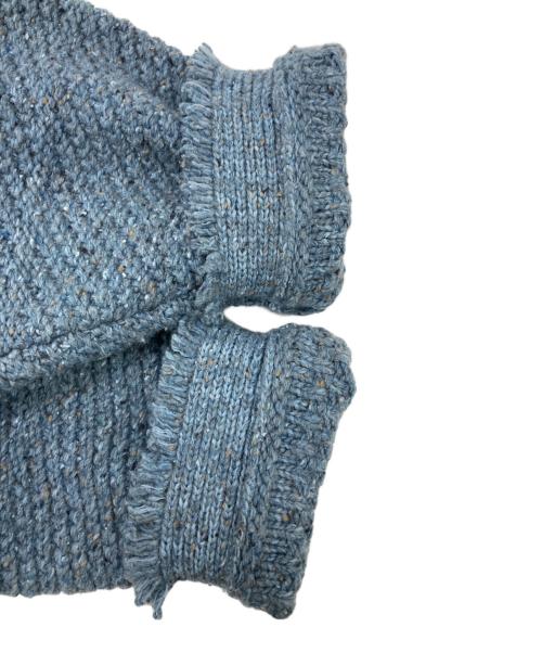 Curensology（カレンソロジー）Curensology (カレンソロジー) ツイーディ ヤーン カーディガン ブルー サイズ:Fの古着・服飾アイテム