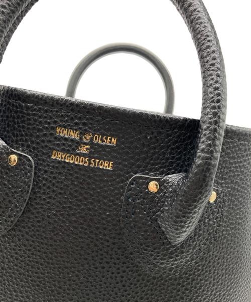 YOUNG & OLSEN The DRYGOODS STORE（ヤングアンドオルセン ザ ドライグッズストア）YOUNG & OLSEN The DRYGOODS STORE (ヤングアンドオルセン ザ ドライグッズストア) レザートートバッグ ブラックの古着・服飾アイテム