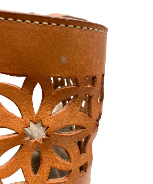 genten（ゲンテン）genten (ゲンテン) マルチカットワークレザートートバッグ ブラウンの古着・服飾アイテム