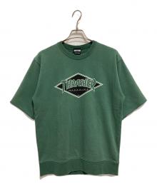 THRASHER×JOURNAL STANDARD（スラッシャー×ジャーナルスタンダード）の古着「別注 半袖 加工スウェット」｜グリーン