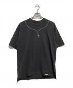 NEIGHBORHOODネイバーフッド）の古着「CROSS EMBROIDERY CREWNECK SS」｜ブラック