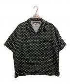 NEIGHBORHOODネイバーフッド）の古着「MONOGRAM PATTERN HAWAIIAN SHIRT」｜ブラック
