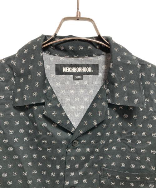NEIGHBORHOOD（ネイバーフッド）NEIGHBORHOOD (ネイバーフッド) MONOGRAM PATTERN HAWAIIAN SHIRT ブラック サイズ:Lの古着・服飾アイテム