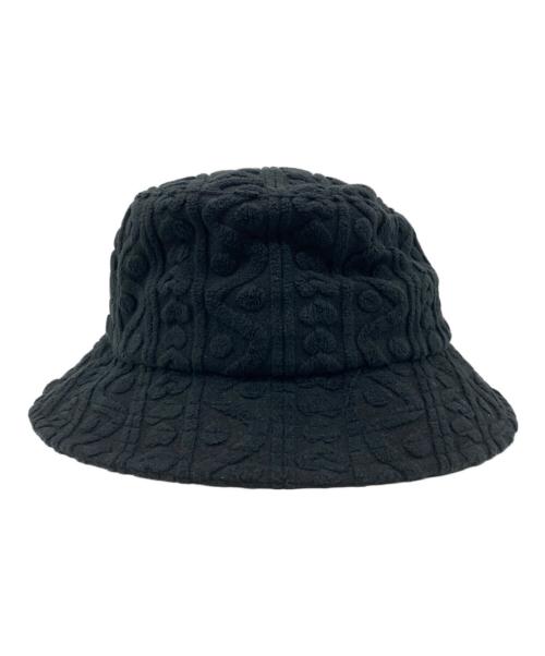 SUPREME（シュプリーム）Supreme (シュプリーム) Terry Pattern Crusher ハット ブラック サイズ:MEDIUMM/LARGEの古着・服飾アイテム