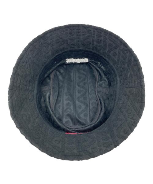 SUPREME（シュプリーム）Supreme (シュプリーム) Terry Pattern Crusher ハット ブラック サイズ:MEDIUMM/LARGEの古着・服飾アイテム