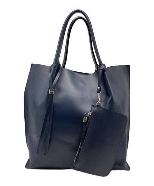 GIANNI CHIARINI（ジャンニ キアリーニ）GIANNI CHIARINI (ジャンニ キアリーニ) TWENTY レザートートバッグ ネイビーの古着・服飾アイテム