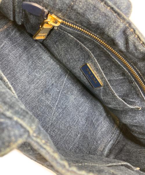 PRADA（プラダ）PRADA (プラダ) カナパ デニムハンドバッグ インディゴの古着・服飾アイテム