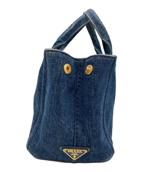 PRADA（プラダ）PRADA (プラダ) カナパ デニムハンドバッグ インディゴの古着・服飾アイテム