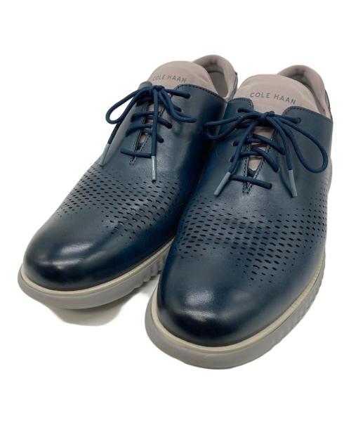 COLE HAAN（コールハーン）COLE HAAN (コールハーン) 2 ゼログランド レーザー ウィングオックスフォード ラインド ネイビー サイズ:10Mの古着・服飾アイテム