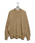 MARRY MEメリーミー）の古着「パールスウェット」｜ベージュ