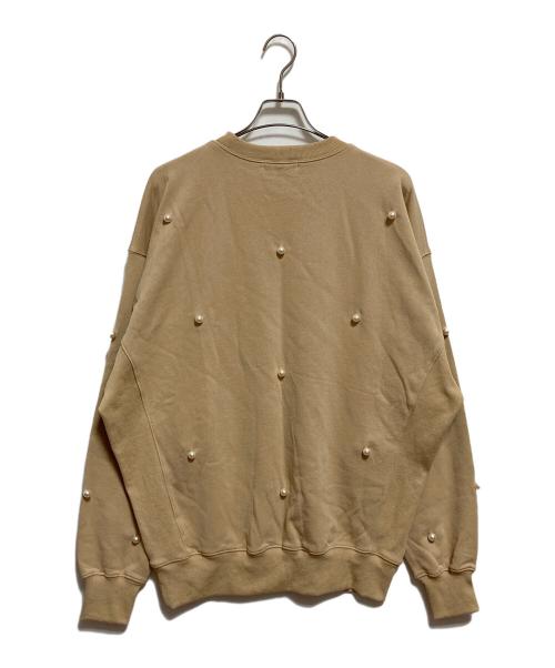 MARRY ME（メリーミー）MARRY ME (メリーミー) パールスウェット ベージュ サイズ:F 未使用品の古着・服飾アイテム