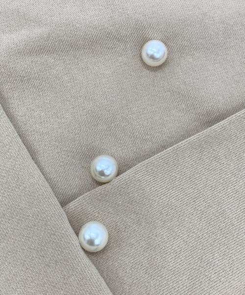 MARRY ME（メリーミー）MARRY ME (メリーミー) パールスウェット ベージュ サイズ:F 未使用品の古着・服飾アイテム