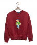 POLO RALPH LAURENポロ・ラルフローレン）の古着「ポロベアプリントスウェット」｜レッド