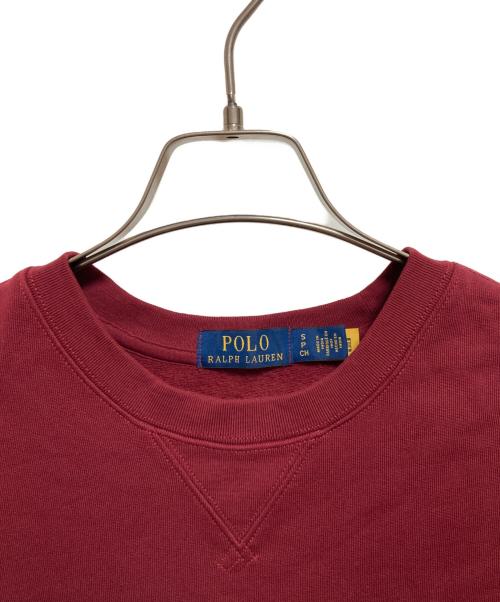 POLO RALPH LAUREN（ポロ・ラルフローレン）POLO RALPH LAUREN (ポロ・ラルフローレン) ポロベアプリントスウェット レッド サイズ:Sの古着・服飾アイテム