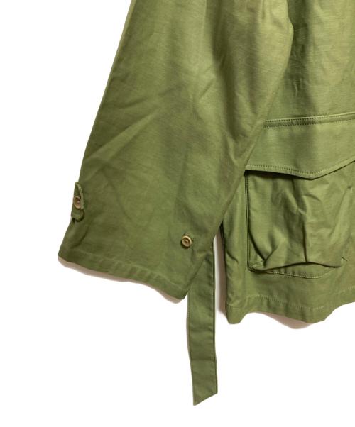 MACPHEE（マカフィー）MACPHEE (マカフィー) スラブバックサテン ミリタリージャケット グリーン サイズ:38の古着・服飾アイテム