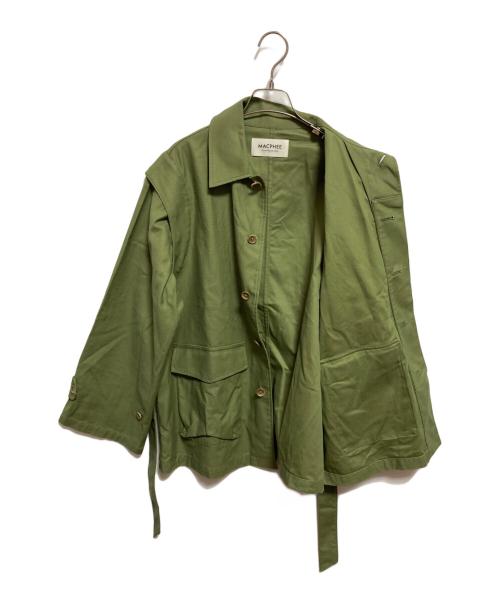 MACPHEE（マカフィー）MACPHEE (マカフィー) スラブバックサテン ミリタリージャケット グリーン サイズ:38の古着・服飾アイテム