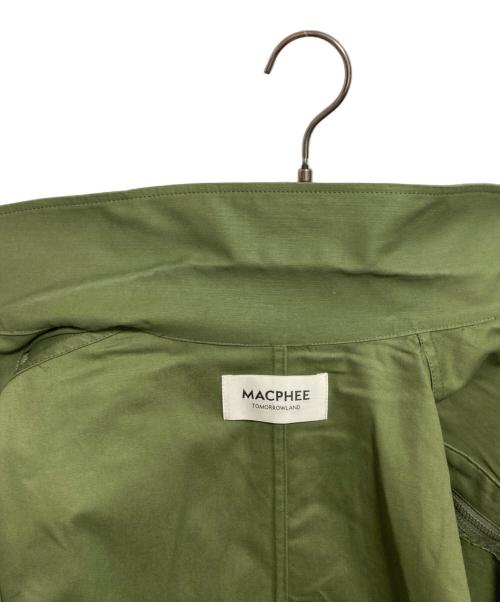 MACPHEE（マカフィー）MACPHEE (マカフィー) スラブバックサテン ミリタリージャケット グリーン サイズ:38の古着・服飾アイテム