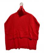 journal standard luxeジャーナルスタンダード ラックス）の古着「ライトジャージー タートルポンチョ」｜レッド